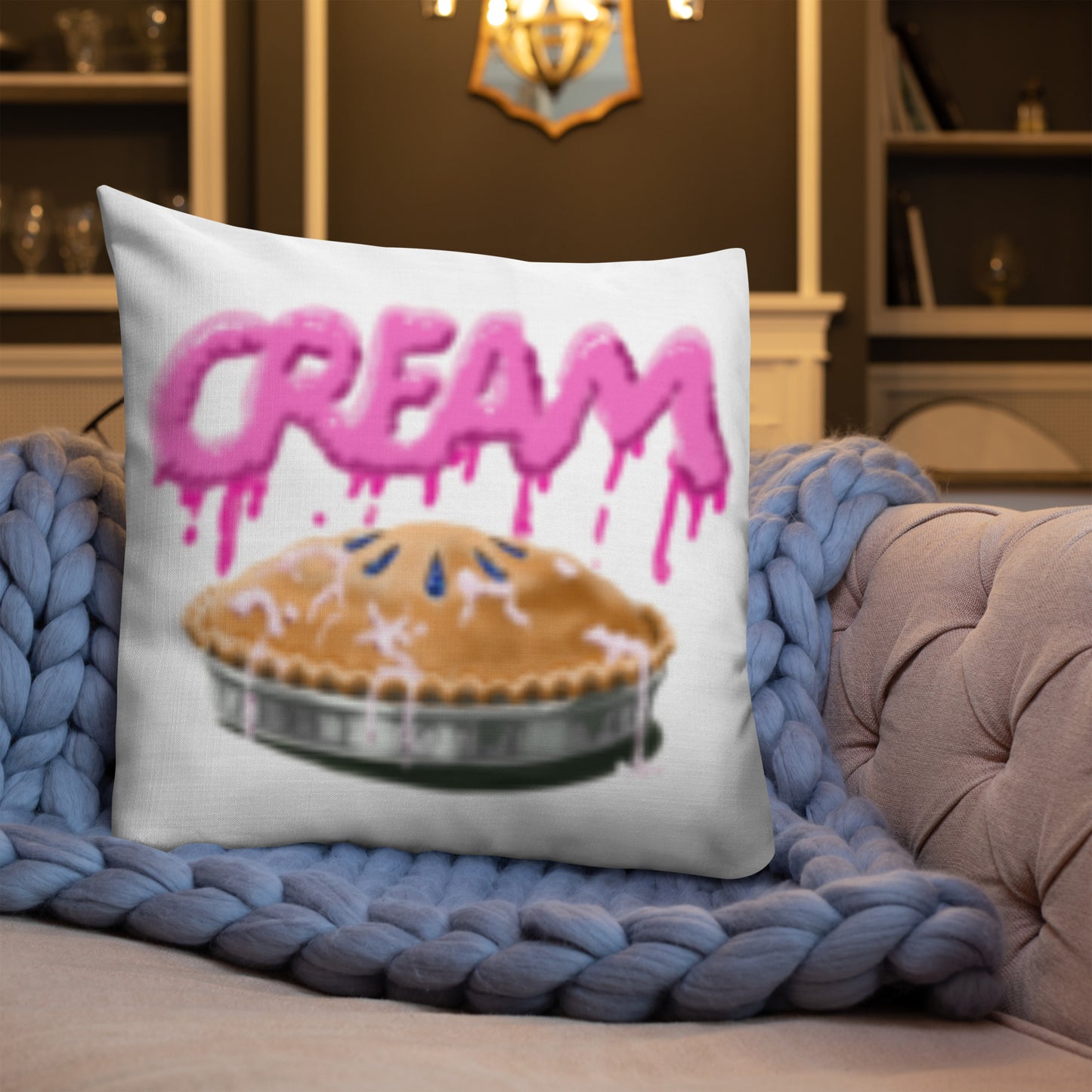 1A Cream Pie Premium Pillow